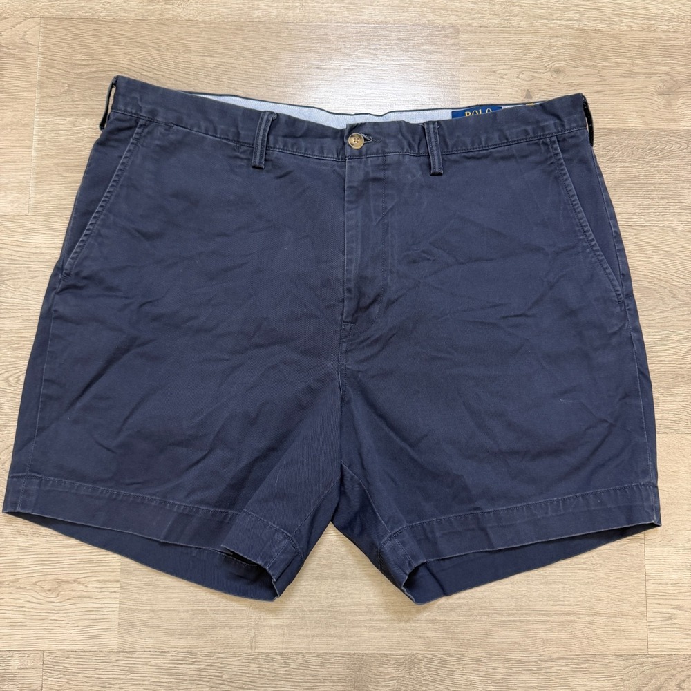 Polo Ralph Lauren Shorts 5" Mens Stretch Classic Fit Navy Blue Twill Chino